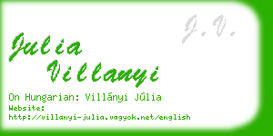 julia villanyi business card